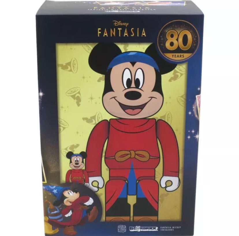 Medicom Bearbrick 2021 Disney Fantasia Mickey Mouse 400% + 100% be