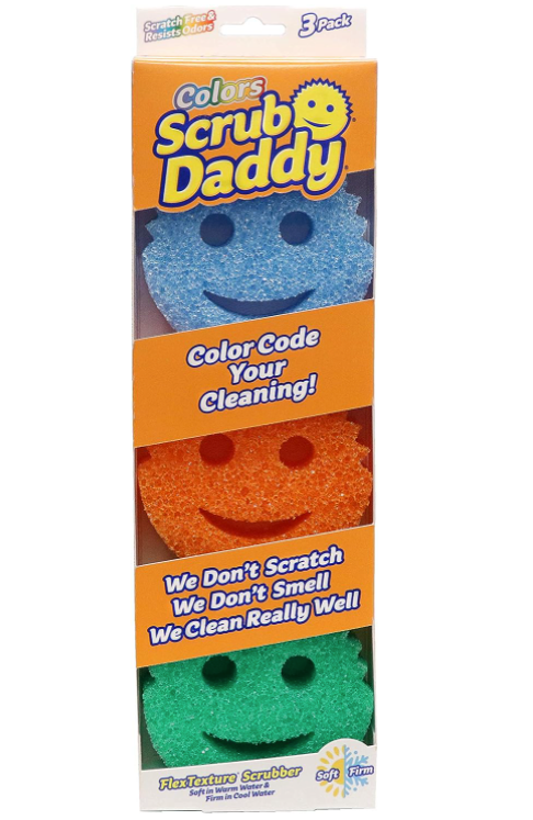Scrub Daddy Color Sponge - Scratch-Free Multipurpose Dish Sponge Color Variety Pack