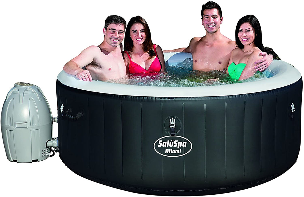 Bestway SaluSpa Miami Inflatable Hot Tub | 4-Person AirJet Spa