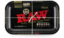 Load image into Gallery viewer, RAW Rolling Papers - Metal Rolling Tray - Black Design - (Small)
