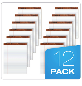 TOPS The Legal Pad 8-1/2" x 11-3/4" Perforated White, 50 Sheets per Pad/12 Pads per Pack (7533)