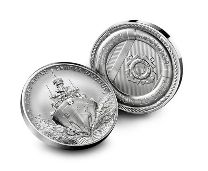 2021-P U.S. Coast Guard 2.5 Ounce Silver Medal S20MB