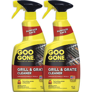 Goo Gone Grill Grate Cleaner Cooking Grates Racks Surface Safe 24 Oz - 2PK