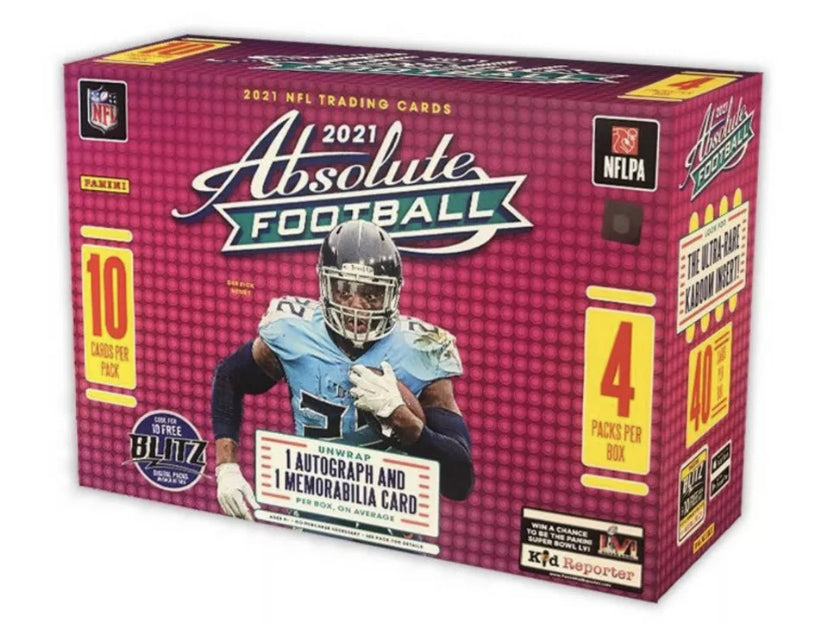 2021 NFL Absolute Football Trading Card Mega Box Sealed